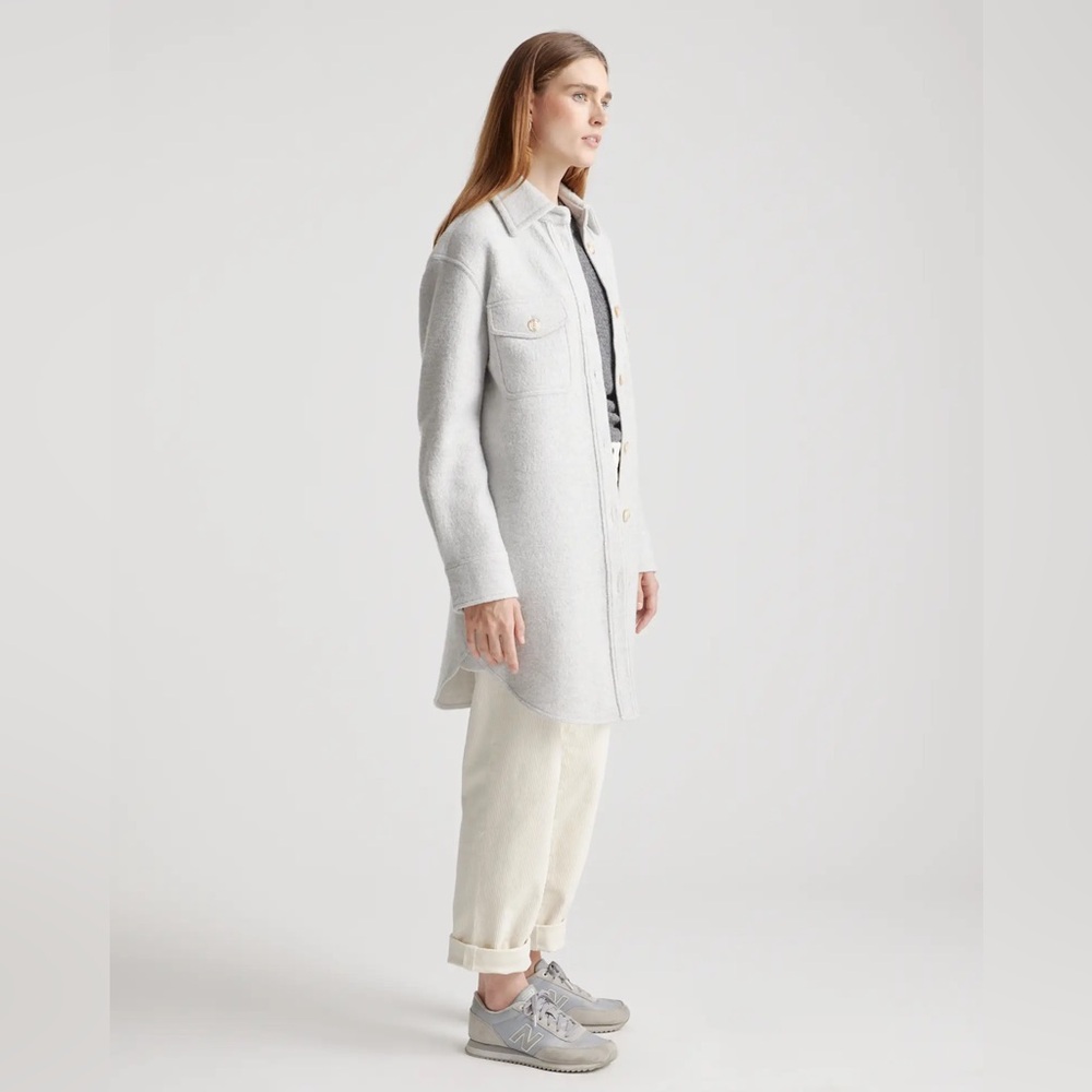 100% Merino Wool The Ganna Long Shirt Jacket